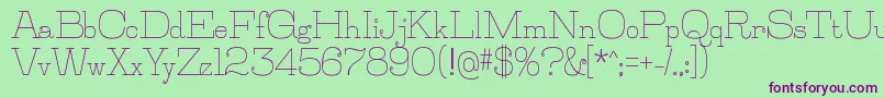 JillsvilleRegular Font – Purple Fonts on Green Background