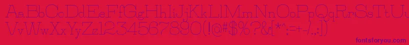 fuente JillsvilleRegular – Fuentes Moradas Sobre Fondo Rojo