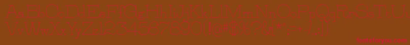 JillsvilleRegular-Schriftart – Rote Schriften auf braunem Hintergrund