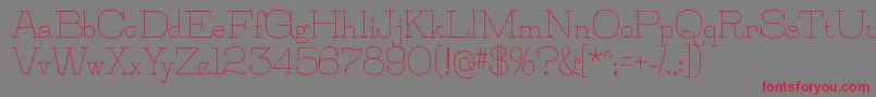 JillsvilleRegular-Schriftart – Rote Schriften auf grauem Hintergrund