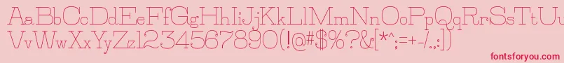 JillsvilleRegular Font – Red Fonts on Pink Background