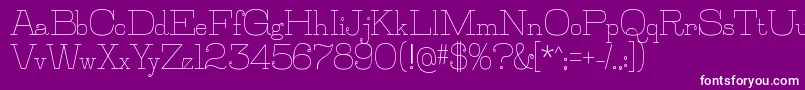 JillsvilleRegular Font – White Fonts on Purple Background