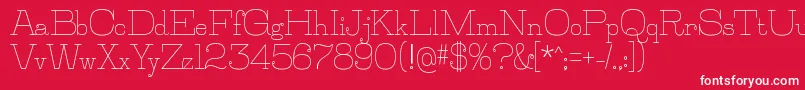 JillsvilleRegular Font – White Fonts on Red Background