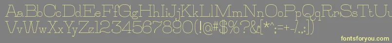 JillsvilleRegular Font – Yellow Fonts on Gray Background