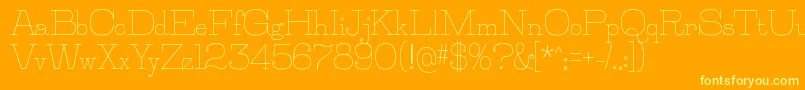 JillsvilleRegular Font – Yellow Fonts on Orange Background
