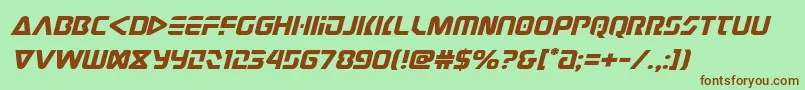 Judgev2expandital Font – Brown Fonts on Green Background