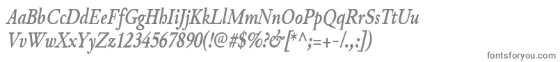 フォントJunicodeBolditaliccondensed – 白い背景に灰色の文字