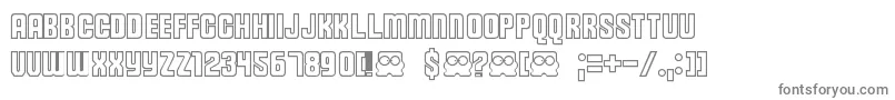 Diskun-fontti – harmaat kirjasimet valkoisella taustalla
