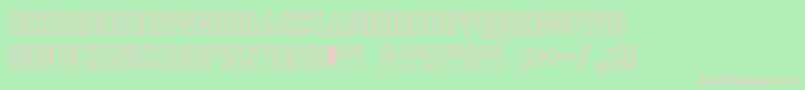 フォントDiskun – 緑の背景にピンクのフォント