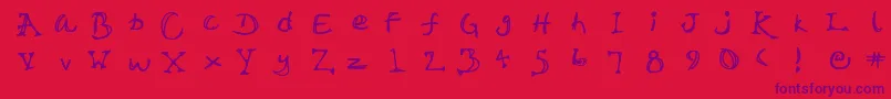 Sir Font – Purple Fonts on Red Background