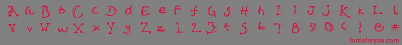 フォントSir – 赤い文字の灰色の背景