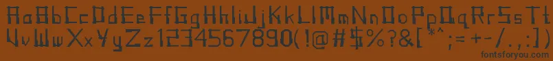 AngklungRegular Font – Black Fonts on Brown Background