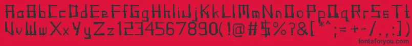 AngklungRegular Font – Black Fonts on Red Background