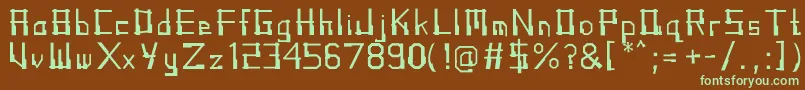 AngklungRegular Font – Green Fonts on Brown Background