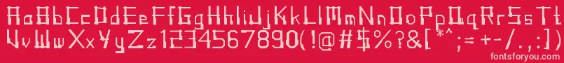 AngklungRegular Font – Pink Fonts on Red Background