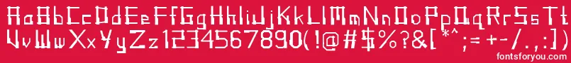 AngklungRegular Font – White Fonts on Red Background