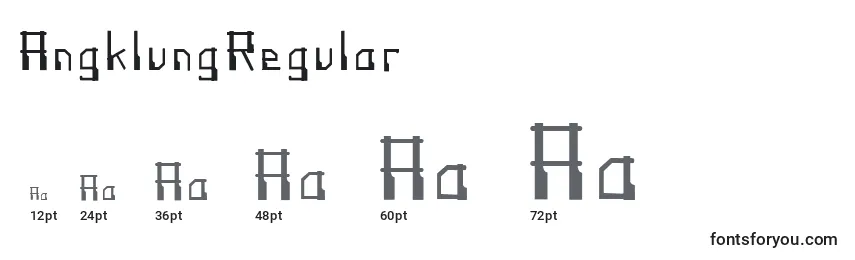 Размеры шрифта AngklungRegular
