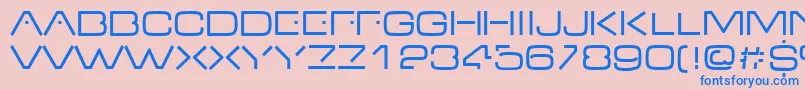 Vdub-fontti – siniset fontit vaaleanpunaisella taustalla