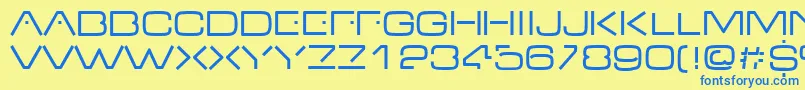 Vdub Font – Blue Fonts on Yellow Background