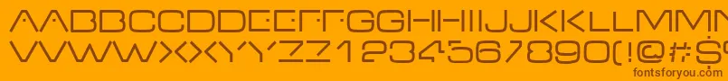 Vdub-Schriftart – Braune Schriften auf orangefarbenem Hintergrund