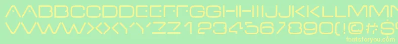 Шрифт Vdub – жёлтые шрифты на зелёном фоне