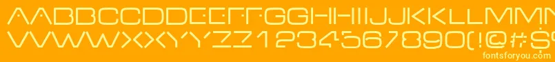 Czcionka Vdub – żółte czcionki na pomarańczowym tle