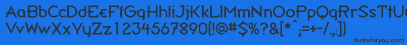 BandyRegular Font – Black Fonts on Blue Background