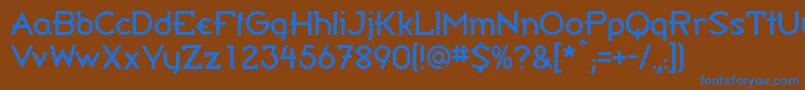 BandyRegular Font – Blue Fonts on Brown Background