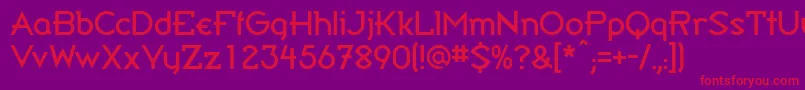 fuente BandyRegular – Fuentes Rojas Sobre Fondo Morado