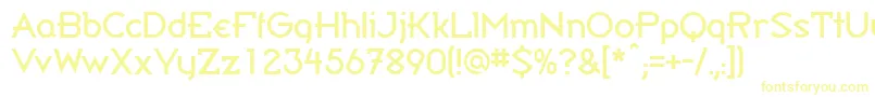 BandyRegular-Schriftart – Gelbe Schriften