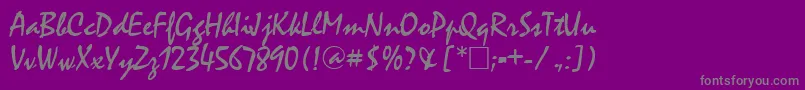 MysticRegular Font – Gray Fonts on Purple Background