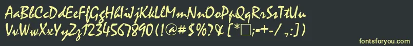 MysticRegular Font – Yellow Fonts on Black Background