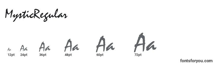 MysticRegular Font Sizes