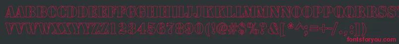 RudyHollow Font – Red Fonts on Black Background