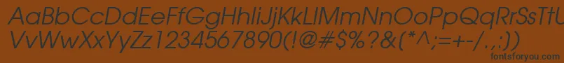 ForefrontBookobliquesh Font – Black Fonts on Brown Background