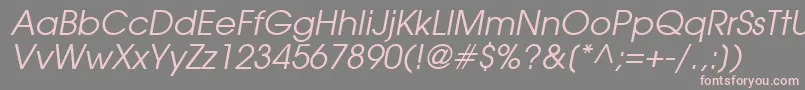 ForefrontBookobliquesh Font – Pink Fonts on Gray Background