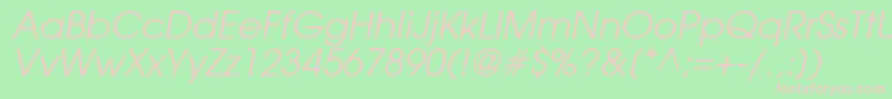 ForefrontBookobliquesh Font – Pink Fonts on Green Background