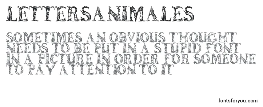 Lettersanimales Font