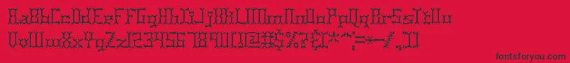 Pincers Font – Black Fonts on Red Background