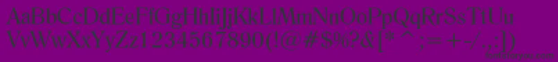 RomanaBt Font – Black Fonts on Purple Background