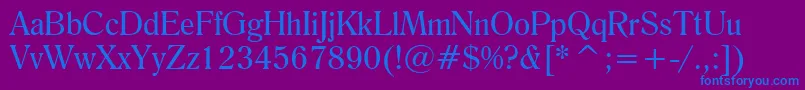 More about RomanaBt Font RomanaBt Font – Blue Fonts on Purple Background