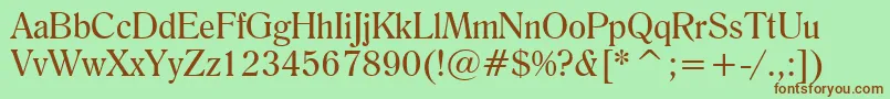 RomanaBt Font – Brown Fonts on Green Background