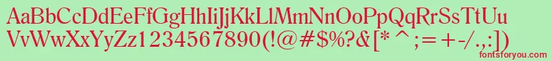 RomanaBt Font – Red Fonts on Green Background