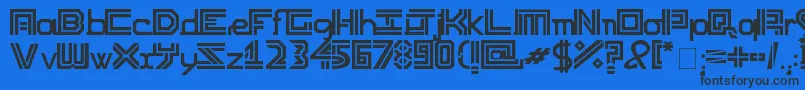 Шрифт Trackmania – чёрные шрифты на синем фоне