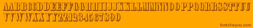 Plastische Font – Brown Fonts on Orange Background