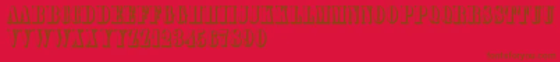 Plastische Font – Brown Fonts on Red Background