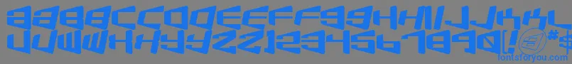 Czcionka Beamship – niebieskie czcionki na szarym tle