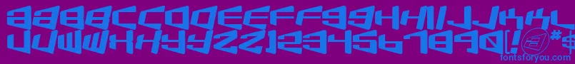 Beamship Font – Blue Fonts on Purple Background