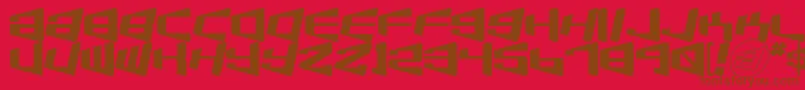 Beamship Font – Brown Fonts on Red Background