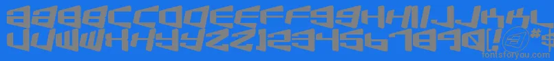 Beamship-fontti – harmaat kirjasimet sinisellä taustalla